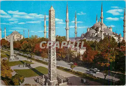 Cartes postales moderne Istanbul vs Saheserleri Hippodrome et la mosquee bleue