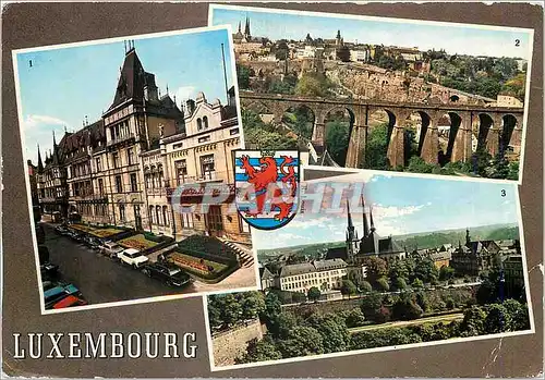 Moderne Karte Luxembourg Panorama Ville Haute Cathedrale