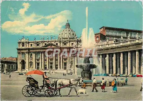 Cartes postales moderne Citta del Vaticano La Place St Pierre Detail