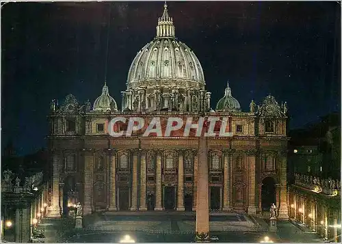 Cartes postales moderne Citta del Vaticano Basilique du Saint Pierre la nuit