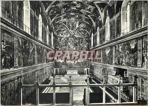 Moderne Karte Citta del Vaticano Chapelle Sixtine Interieur