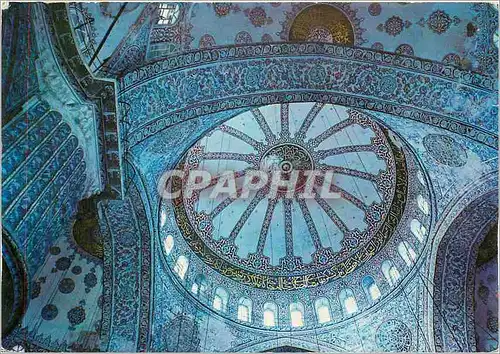 Cartes postales moderne Istanbul ve Saheserleri Interieure de la Mosquee Bleue