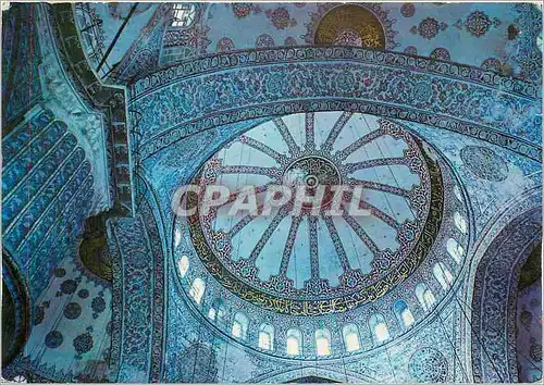 Moderne Karte Istanbul ve Saheserleri Interieure de la Mosquee Bleue