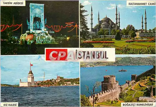 Moderne Karte Istanbul ve Guzellikleri Grusse aus Istanbul