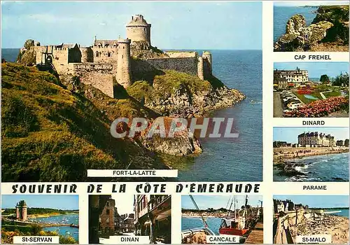 Cartes postales moderne Souvenir de la Cote d'Emeraude Fort la Latte Cap Frehel Dinard Parame