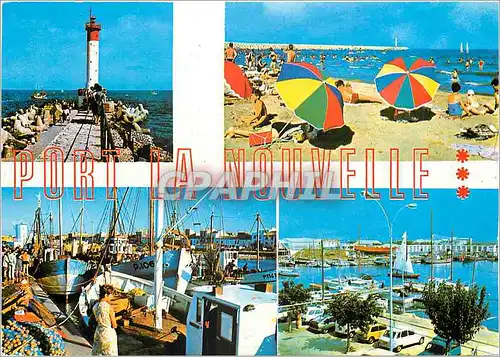 Cartes postales moderne Port la Nouvelle Le Phare la plage le port