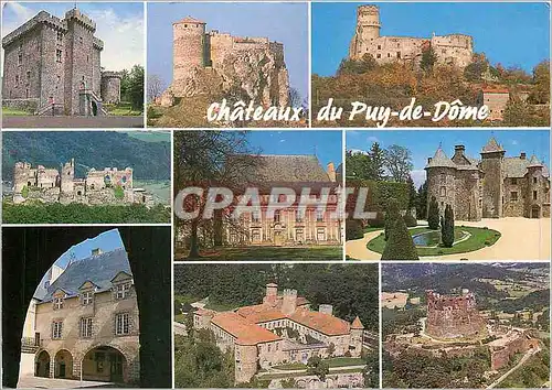 Moderne Karte Chateaux de Basse Auvergne Puy de Dome Chateau Dauphin de Pontgibaud