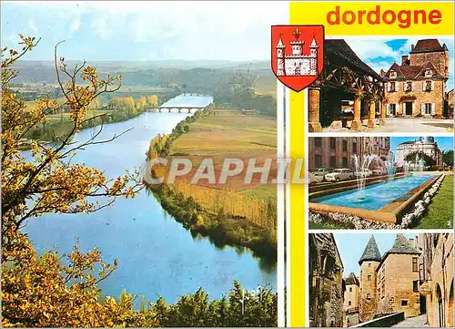 Cartes postales moderne En Perigord Pays des Truffes et des Chateaux Dordogne Domme Les Anciennes Halles et la Maison du