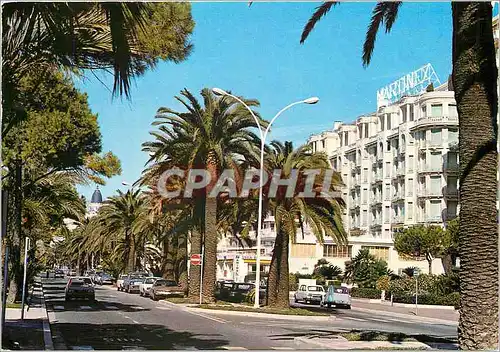 Moderne Karte Cote d'Azur Cannes La Croisette L'hotel Martinez