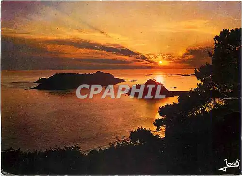 Moderne Karte Couleurs de Bretagne Derniers reflets sur la cote bretonne