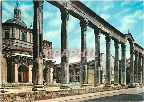 Moderne Karte Milan Colonnes et Eglise ed S Laurent