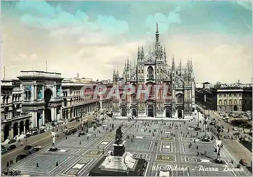 Moderne Karte Milano Piazza Duomo