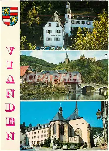 Moderne Karte Vianden Hotel de Ville Vue pittoresque Eglise des Trinitaires