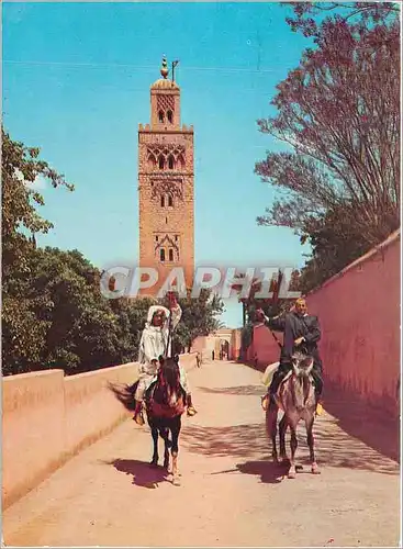 Cartes postales moderne Marrakech La Koutoubia et les jardins de Dar Moulay Ali