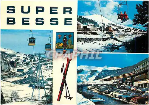 Moderne Karte Sports d'hiver en Auvergne Super Besse