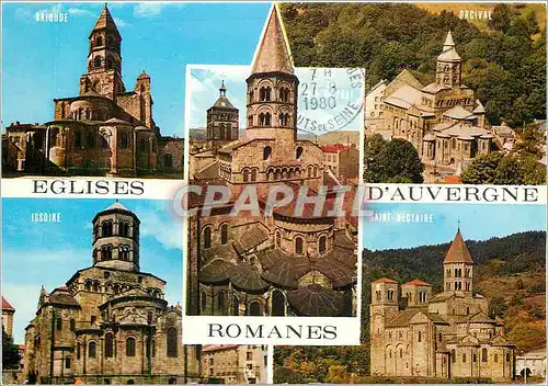 Cartes postales moderne Eglises d'Auvergne Romanes Brioude Orcival Issoire Saint Nectaire