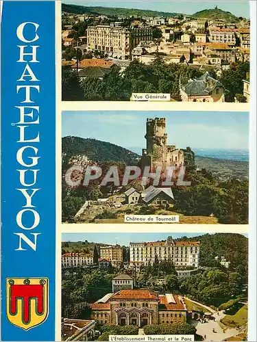 Cartes postales moderne Chatelguyon Vue genearle Chateau de Tournoel L'Etablissement Thermal et le Parc