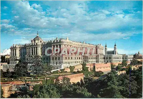 Cartes postales moderne Madrid Palais Royal Facades Nord et Ouest