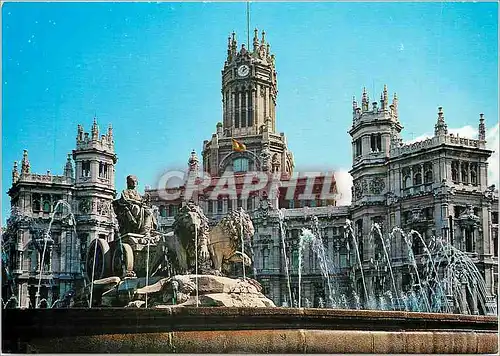 Cartes postales moderne Madrid Fontaine de la Cybele et Palais de la Poste des Telegraphes