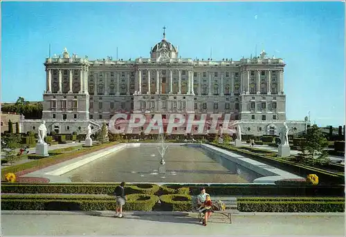 Cartes postales moderne Madrid Palais Royal Facade sur le Nord