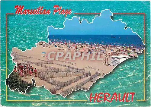 Cartes postales moderne Au bord de la Mediterranee Marseillan Plague Herault