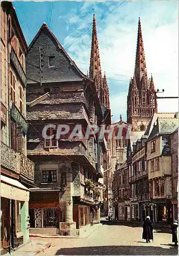 Cartes postales moderne Quimper La rue Kereen et ses Maisons moyannageuses