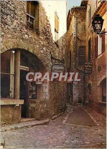 Moderne Karte Au soleil de la Cote d'Azur Rue typique St Paul de Vence