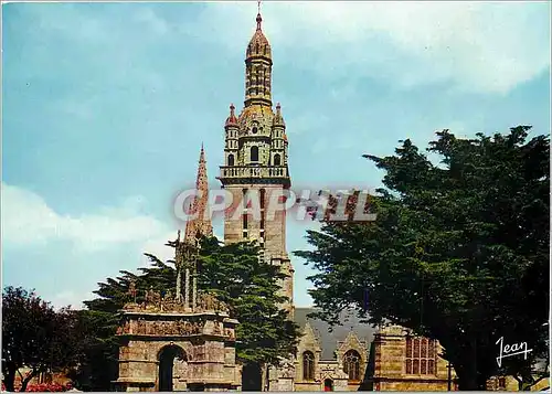 Moderne Karte Pleyben Finistere L'Eglise et le Calvaire