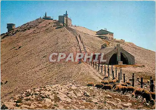 Moderne Karte Sommet du Mont Ventoux Panorama circulaire le plus etendu d'Europe