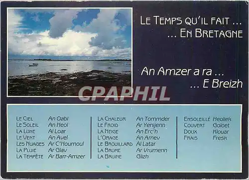 Cartes postales moderne Le Temps qi'il fait en bretagne