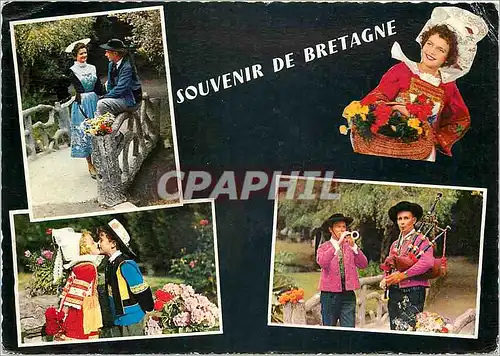 Moderne Karte La Bretagne Costumes de Lorient Fouesnant Scaer Quimperle et Plougastel Daoulas