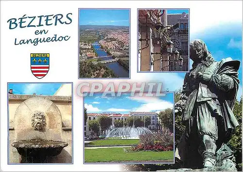 Moderne Karte Beziers Herault