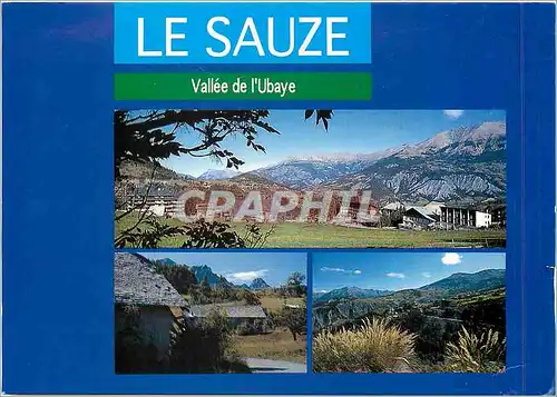 Moderne Karte Le Sauze Alpes de Haute Provence Station ete hiver de la vallee de l'Ubaye