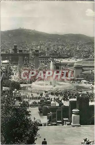 Cartes postales moderne Barcelona Parque de Montjuich Tibidado al fondo