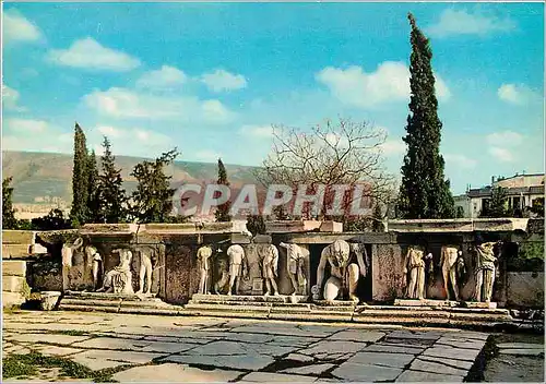 Moderne Karte Athenes Bas reliefs du Theatre de Bacchus