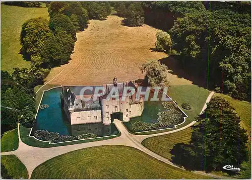 Moderne Karte Pont St Pierre Eure Vue aerienne Le Chateau