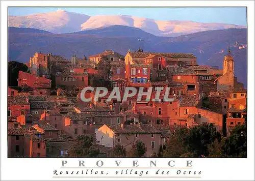 Moderne Karte Provence Alpes de Cote d'Azur Roussillon village des Ocres