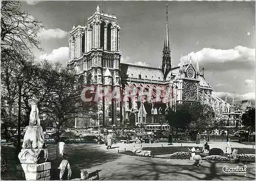 Moderne Karte Paris Notre Dame et Square Viviani