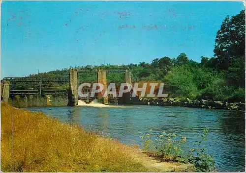 Moderne Karte Barrage de Guerledan en Saint Aignan Morbihan pres Mur de Bretagne Cotes du Nord