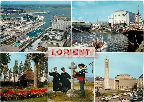Cartes postales moderne Lorient Vue generale la rade Le Port de peche la glaciere Le jardin du Faouedic