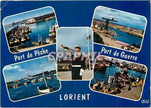 Cartes postales moderne Lorient Morbihan Port de peche de Keroman et base sous marine L'arsenal