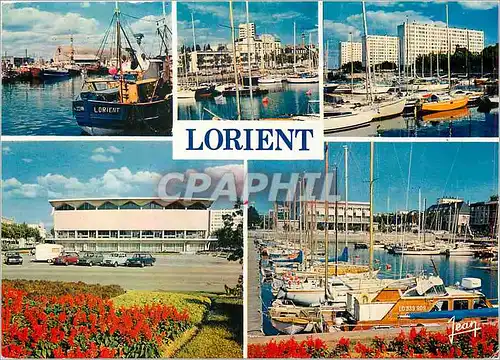 Cartes postales moderne Lorient Morbihan Le port de peche Le port de plaisance Le palais des Congres
