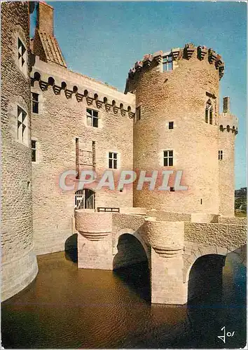 Moderne Karte Presqu'ile de Rhuys Morbihan Le chateau de Suscinio L'entree et les douves
