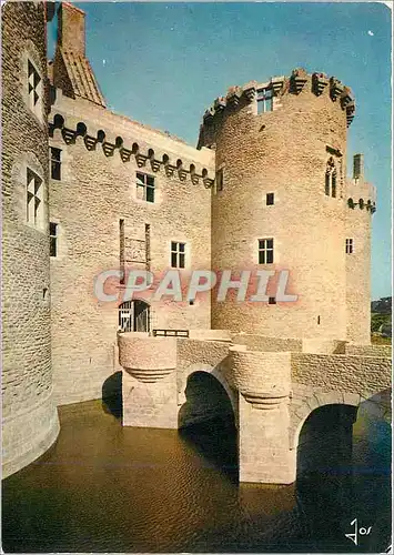 Moderne Karte Presqu'ile de Rhuys Morbihan Le chateau de Suscinio L'entree et les douves