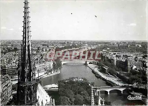 Cartes postales moderne Paris La Fleche de Notre Dame La Seine