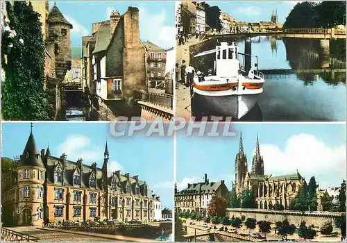 Cartes postales moderne Quimper Finistere Vieilles Maisons L'Odet La Cathedrale