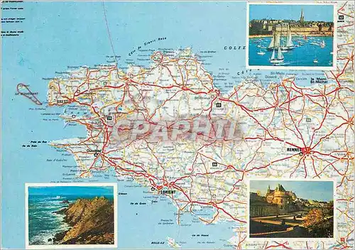 Cartes postales moderne La Bretagne Saint Malo la Pointe du Raz la Tour du Connetable a Vannes