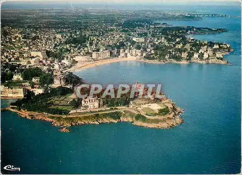 Moderne Karte Dinard L et V Vue aerienne Pointe du Moulinet et vue generale vers St Lunaire