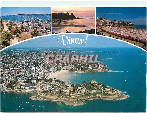 Cartes postales moderne Dinard Ille et Vilaine Le port de plaisance et la plage de l'Ecluse