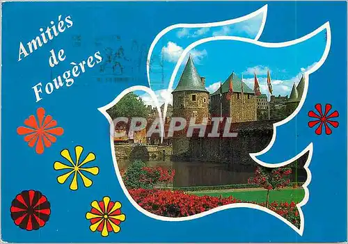 Cartes postales moderne Fougeres L et L L'Entree du Chateau et l'Etang de Couarde